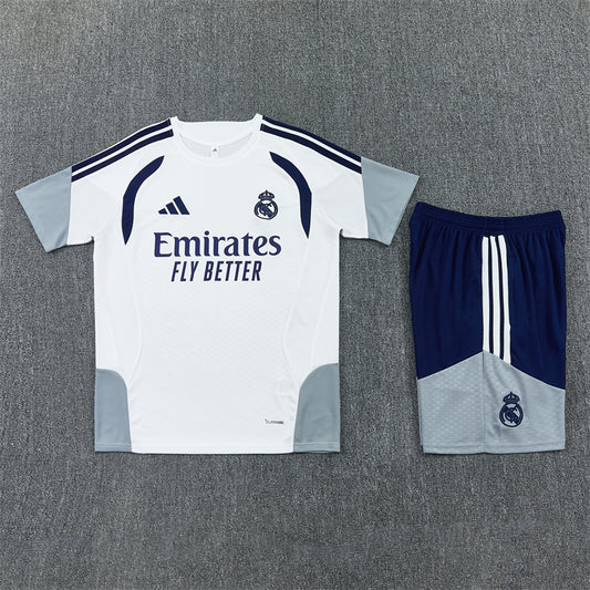 26/27 Real Madrid White/Blue Shorts Training Set