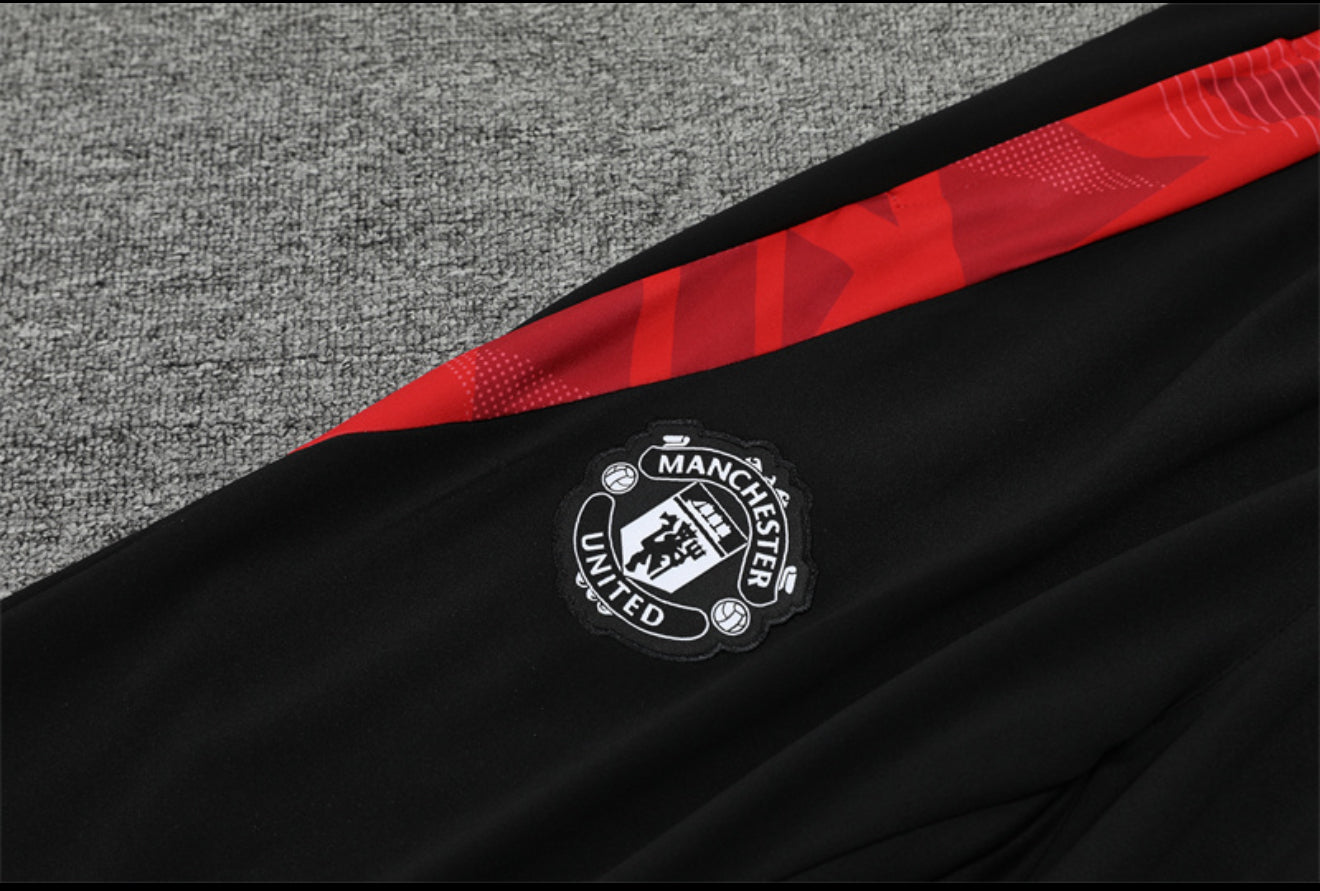 24/25 Manchester United Red, Black And Blue 1/4 Zip Tracksuit