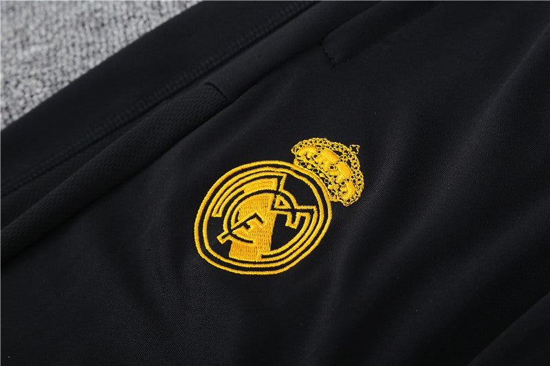 23/24 Real Madrid Dark Grey And Gold 1/4 Zip Tracksuit