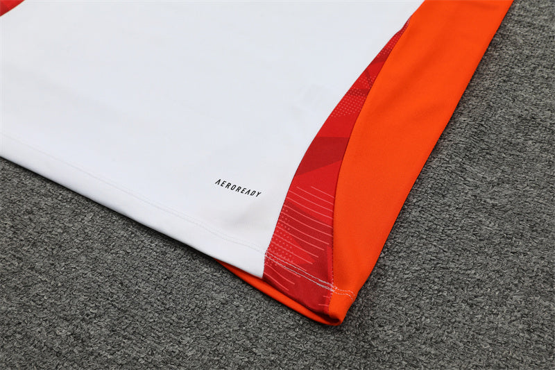 2025 Japan White, Blue And Orange 1/4 Zip Tracksuit