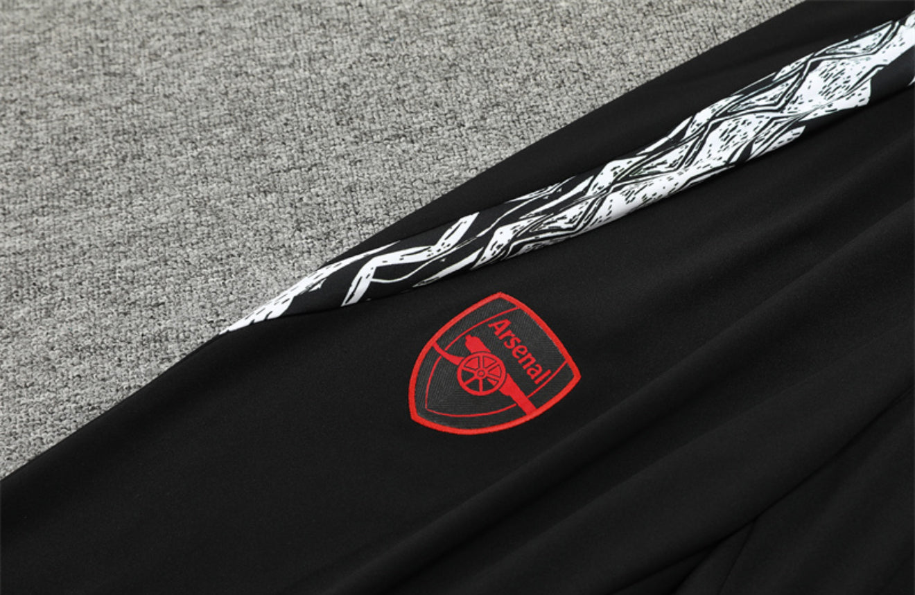 24/25 Arsenal FC Black, Green And Red 1/4 Zip Tracksuit