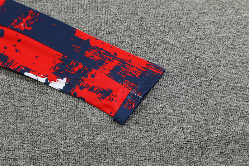 24/25 Blue, White And Red 1/4 Zip Tracksuit