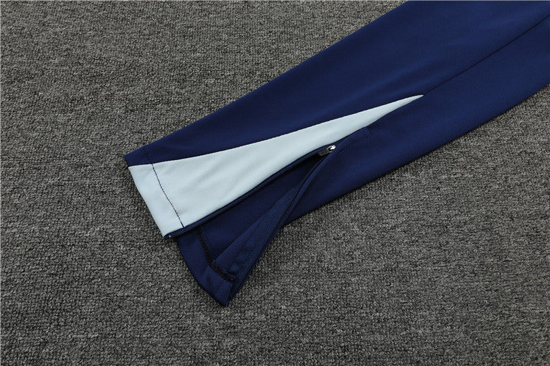 2025 France Dark Blue 1/4 Zip Tracksuit