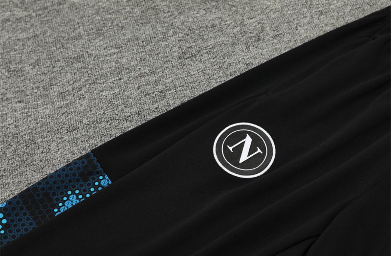 24/25 SSC Napoli Black And Blue 1/4 Zip Tracksuit
