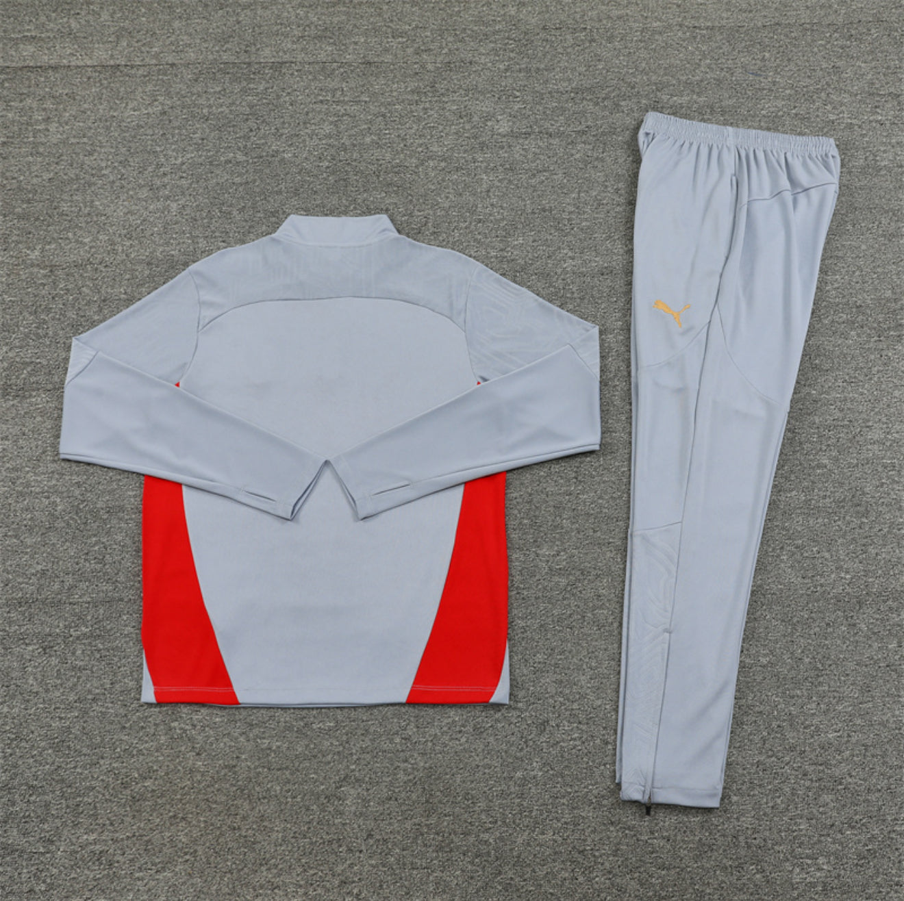 24/25 AC Milan Light Grey 1/4 Zip Tracksuit