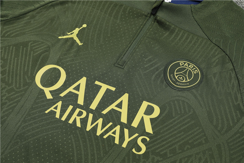 23/24 Jordan x PSG Dark Green 1/4 Zip Tracksuit