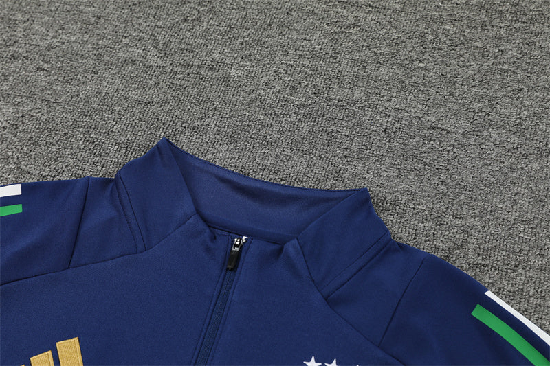 2025 Italy Blue 1/4 Zip Tracksuit