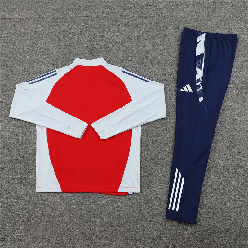 24/25 Arsenal FC Red, White And Blue 1/4 Zip Tracksuit
