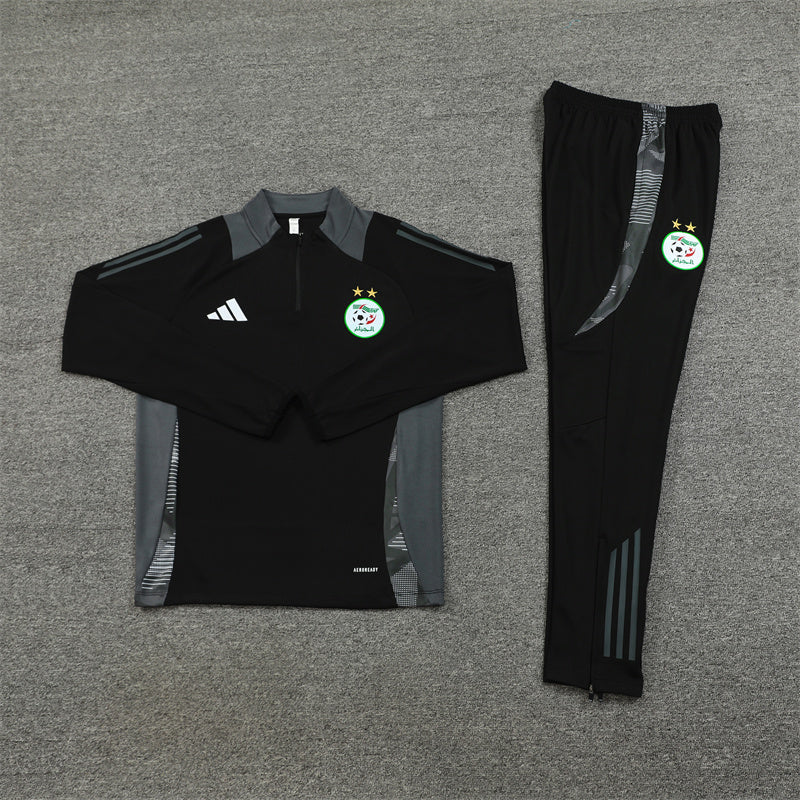 2025 Algeria Black 1/4 Zip Tracksuit