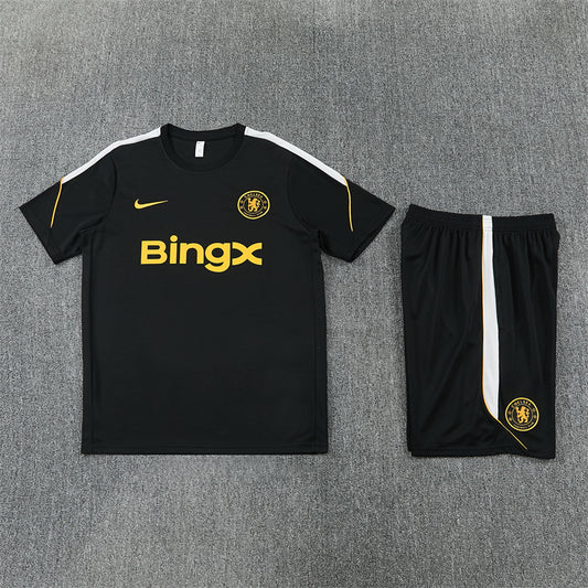26/27 Chelsea FC Black/Yellow Shorts Training Set