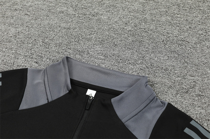 2025 Italy Black 1/4 Zip Tracksuit