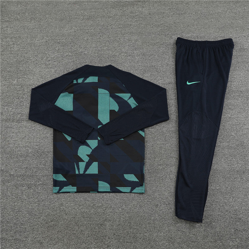 23/24 FC Barcelona Blue Camo 1/4 Zip Tracksuit