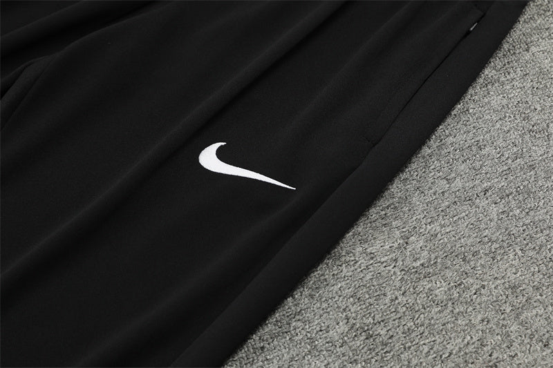 2025 France Black And Blue 1/4 Zip Tracksuit