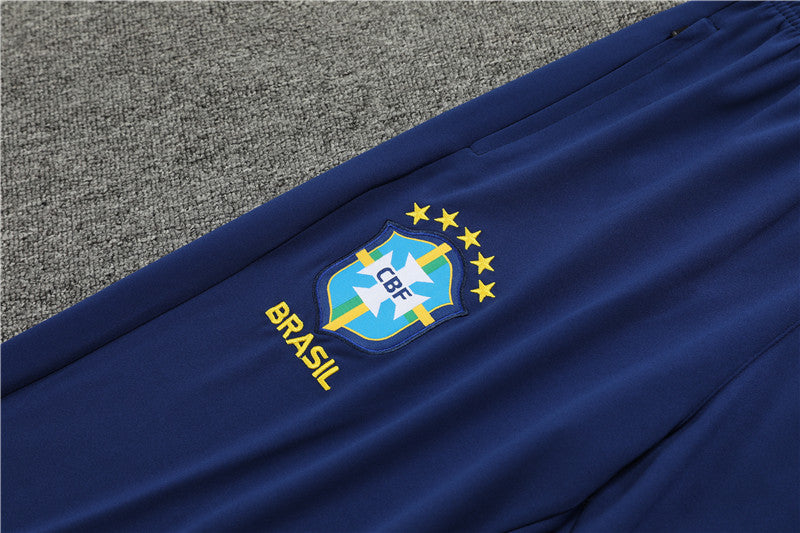 2025 Brazil Green And Blue 1/4 Zip Tracksuit