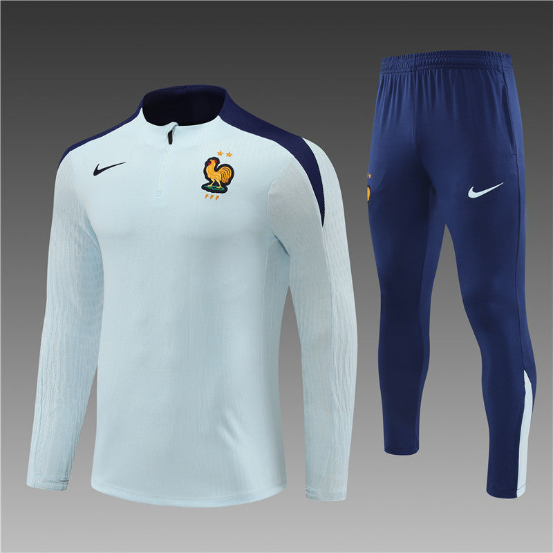 2025 France Light Blue 1/4 Zip Tracksuit