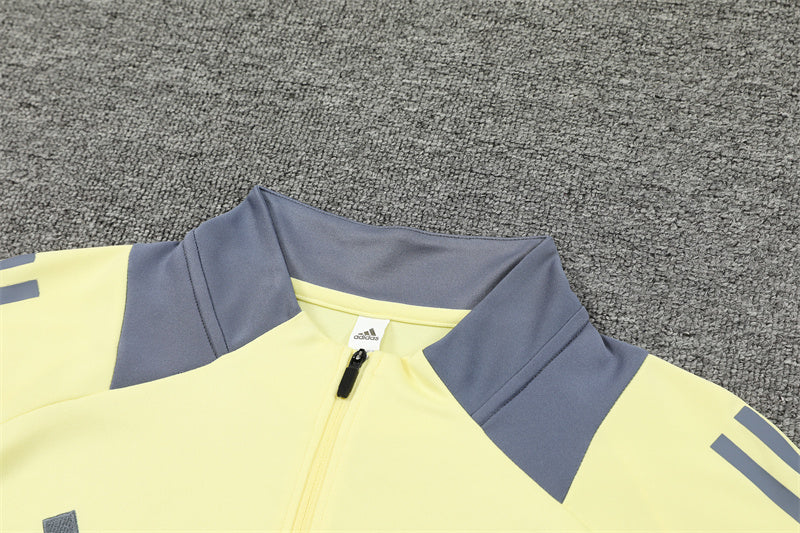 2024/2025 Ajax Yellow And Grey 1/4 Zip Tracksuit