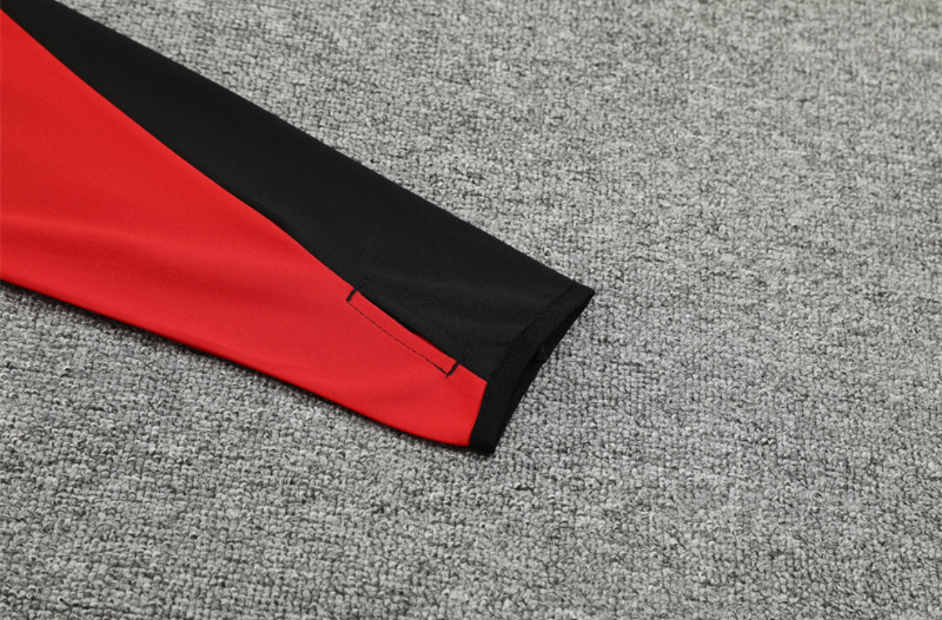 24/25 Arsenal FC Black, Green And Red 1/4 Zip Tracksuit