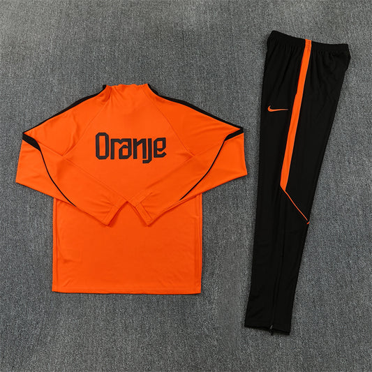 Netherlands Orange 1/4 Zip Tracksuit