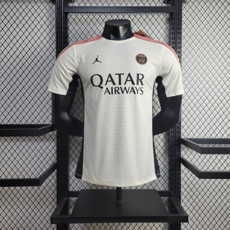 PSG beige and pink training jersey