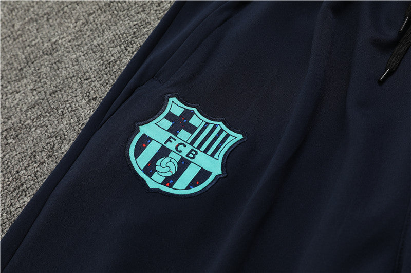 23/24 FC Barcelona Navy And Light Blue 1/4 Zip Tracksuit