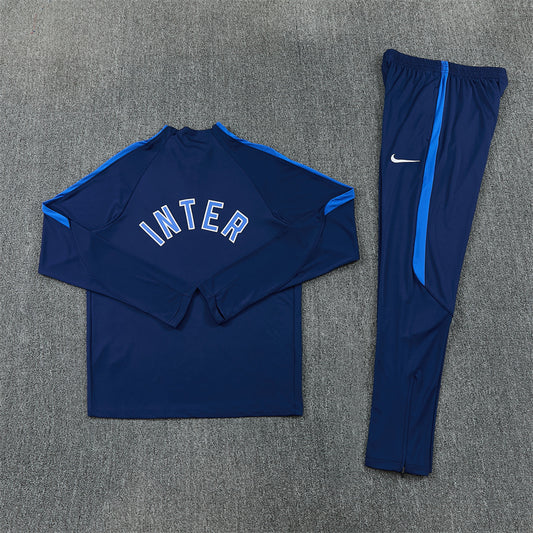 Inter Milan Navy 1/4 Zip Training Tracksuit