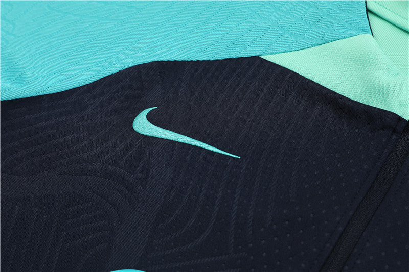 23/24 FC Barcelona Navy And Light Blue 1/4 Zip Tracksuit