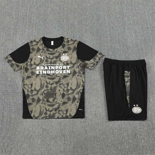 PSV Eindhoven Black/Green Shorts Training Set