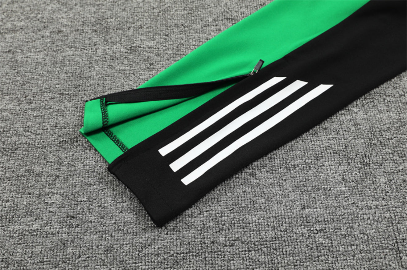 24/25 Arsenal FC Black, Green And Red 1/4 Zip Tracksuit