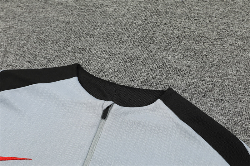 2025 South Korea Grey 1/4 Zip Tracksuit