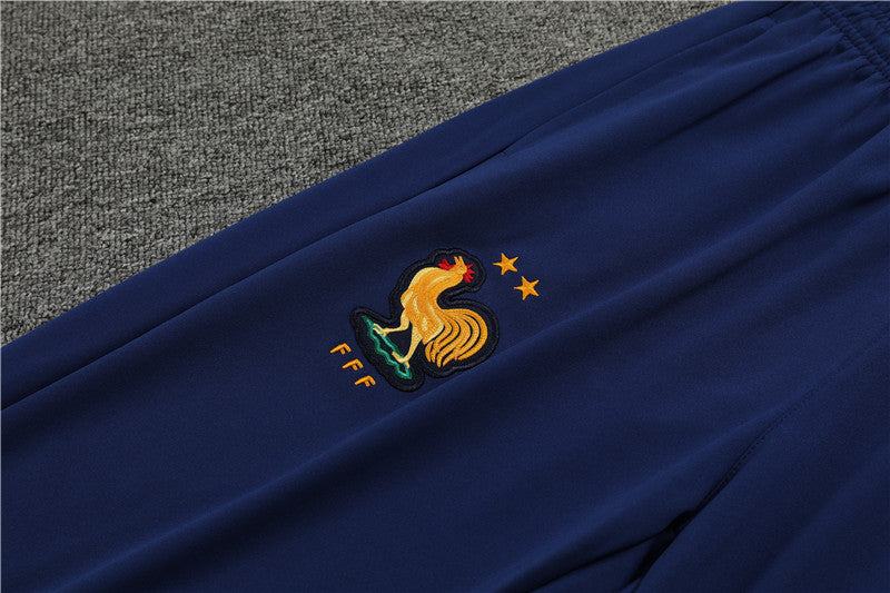 2025 France Dark Blue 1/4 Zip Tracksuit