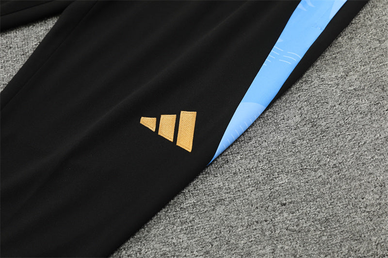 2025 Argentina Black 1/4 Zip Tracksuit