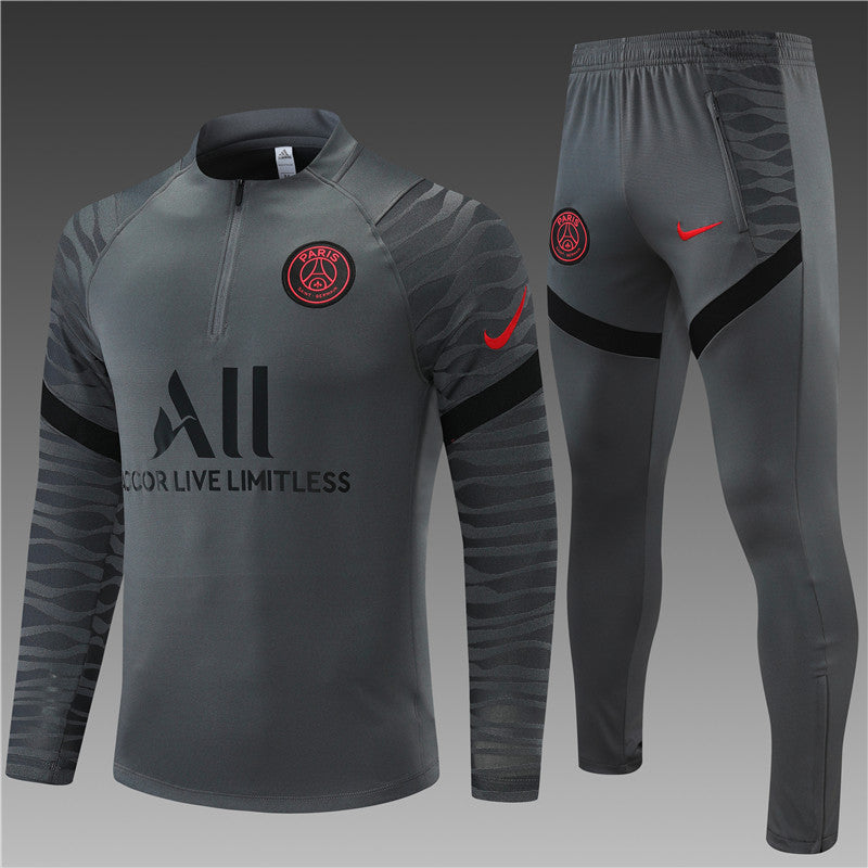 21/22 PSG Dark Grey 1/4 Zip Training Tracksuit