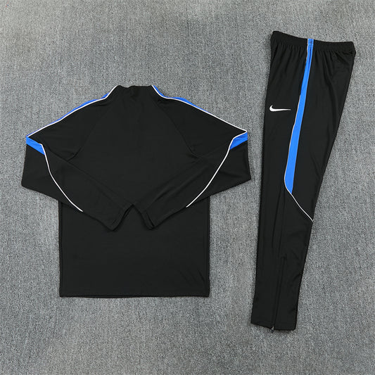 Atletico Madrid Black And Blue 1/4 Zip Tracksuit