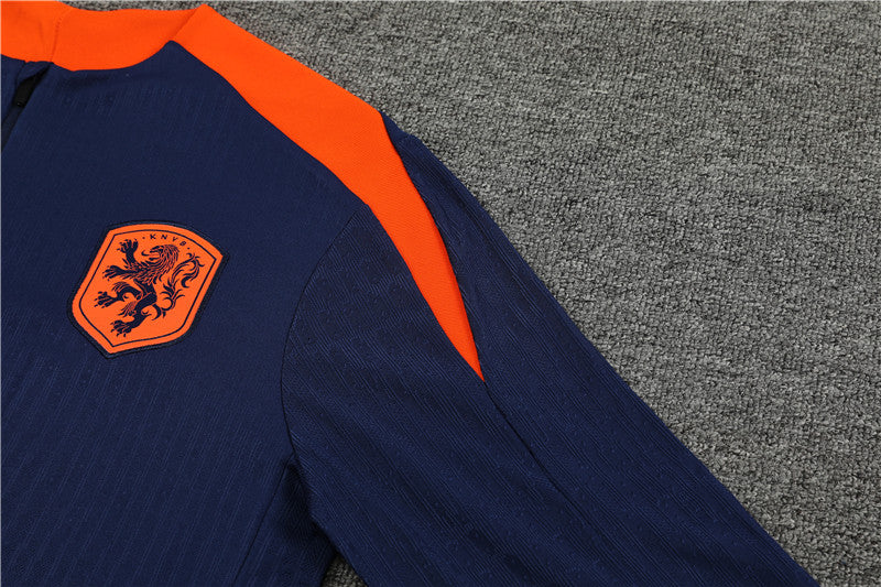 2025 Netherlands Dark Blue 1/4 Zip Tracksuit