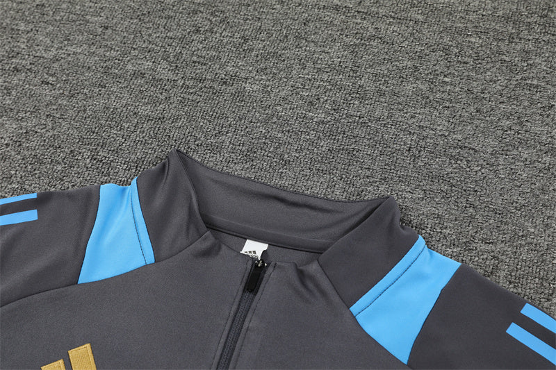 2025 Argentina Grey 1/4 Zip Tracksuit