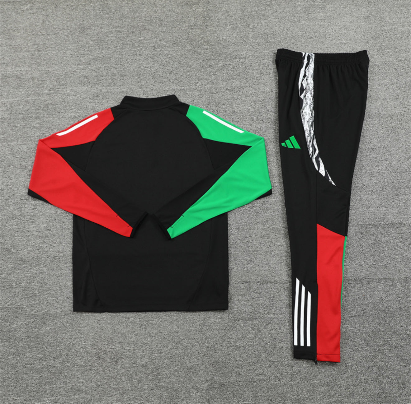 24/25 Arsenal FC Black, Green And Red 1/4 Zip Tracksuit