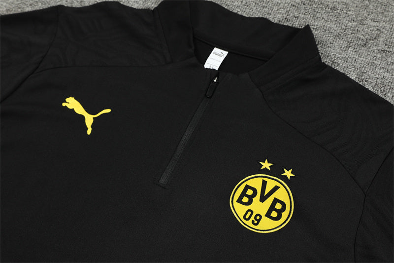24/25 Borussia Dortmund Black 1/4 Zip Tracksuit