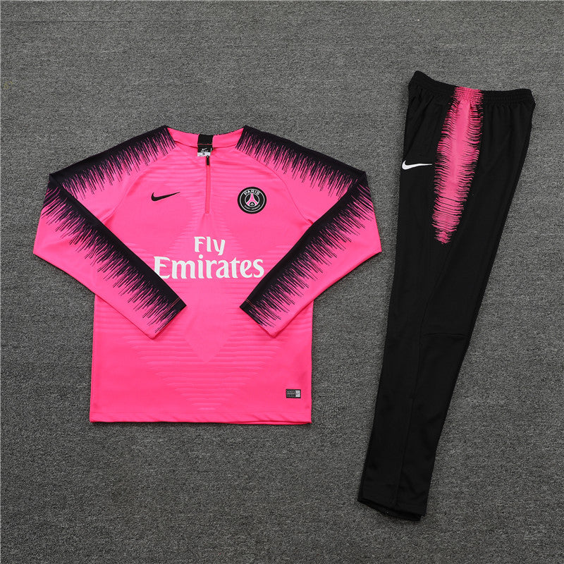 18/19 PSG Pink 1/4 Zip Tracksuit