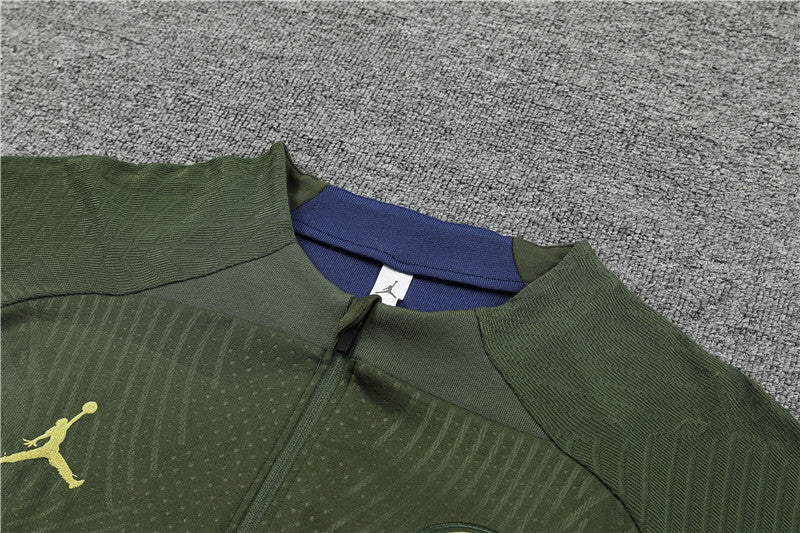 23/24 Jordan x PSG Dark Green 1/4 Zip Tracksuit
