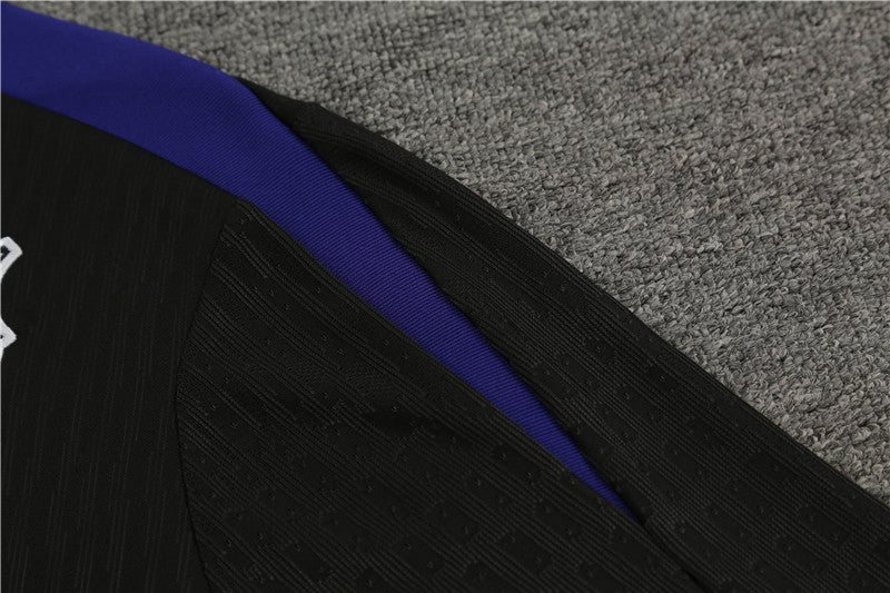 24/25 FC Barcelona Black, Blue And Red 1/4 Zip Tracksuit