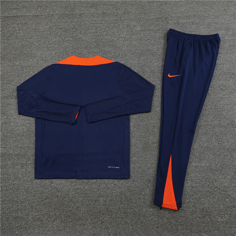 2025 Netherlands Dark Blue 1/4 Zip Tracksuit