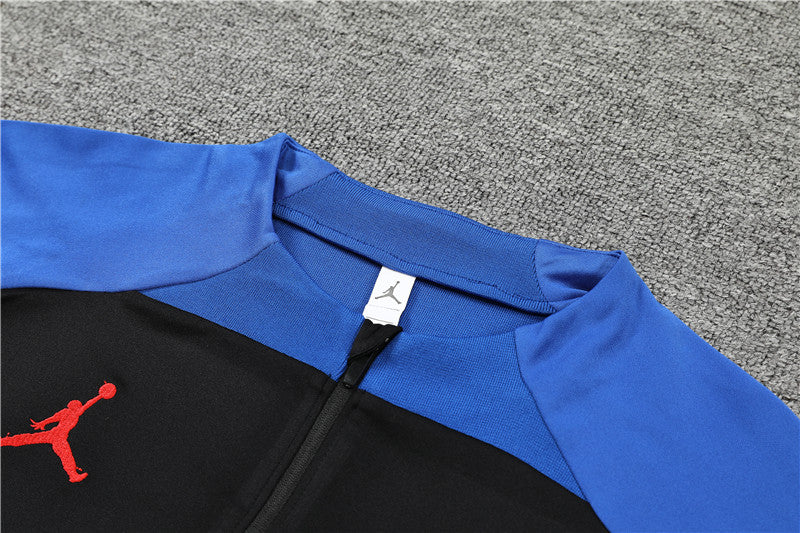 22/23 Jordan x PSG Black And Blue 1/4 Zip Tracksuit