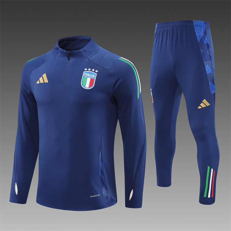 2025 Italy Blue 1/4 Zip Tracksuit