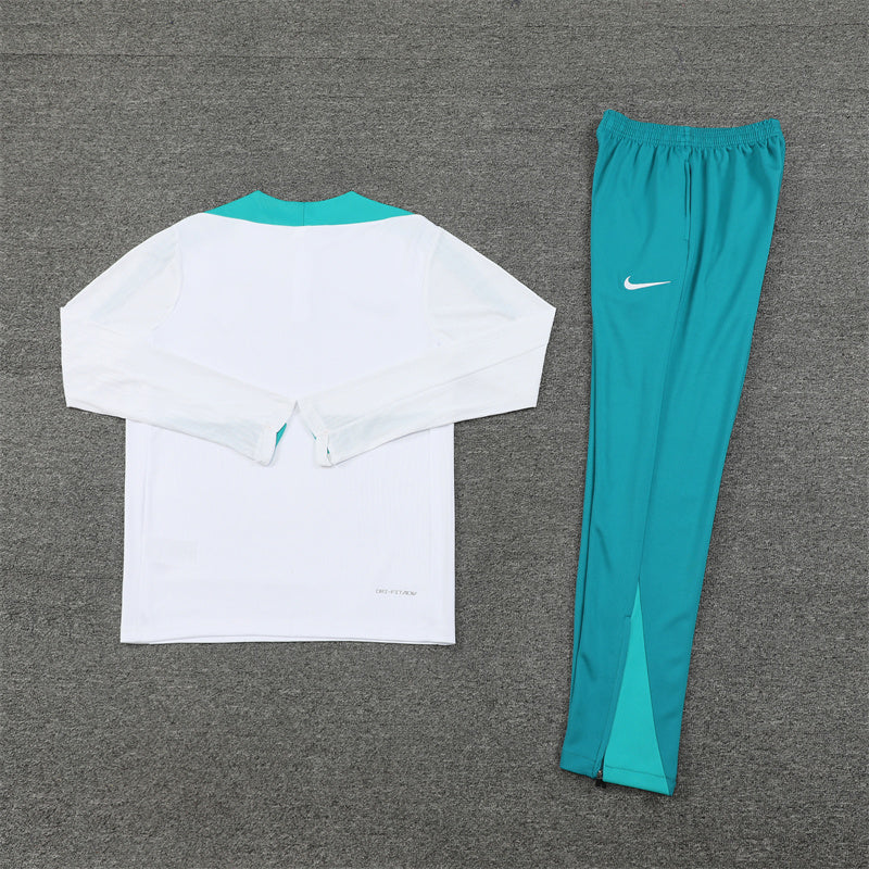 2025 Portugal White And Green 1/4 Zip Tracksuit