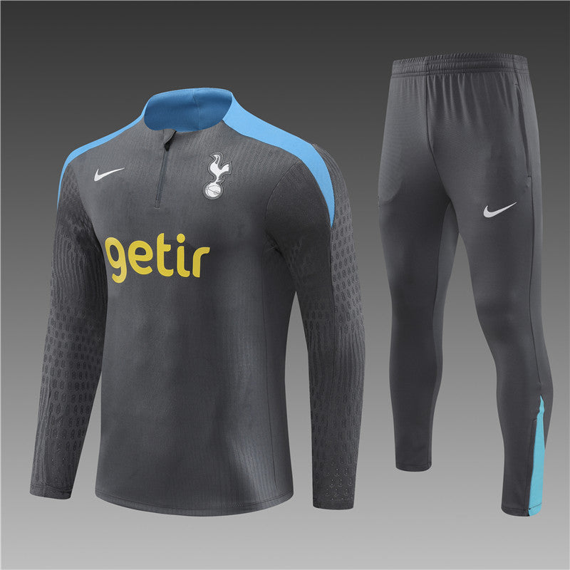 24/25 Tottenham Hotspur Dark Grey 1/4 Zip Tracksuit