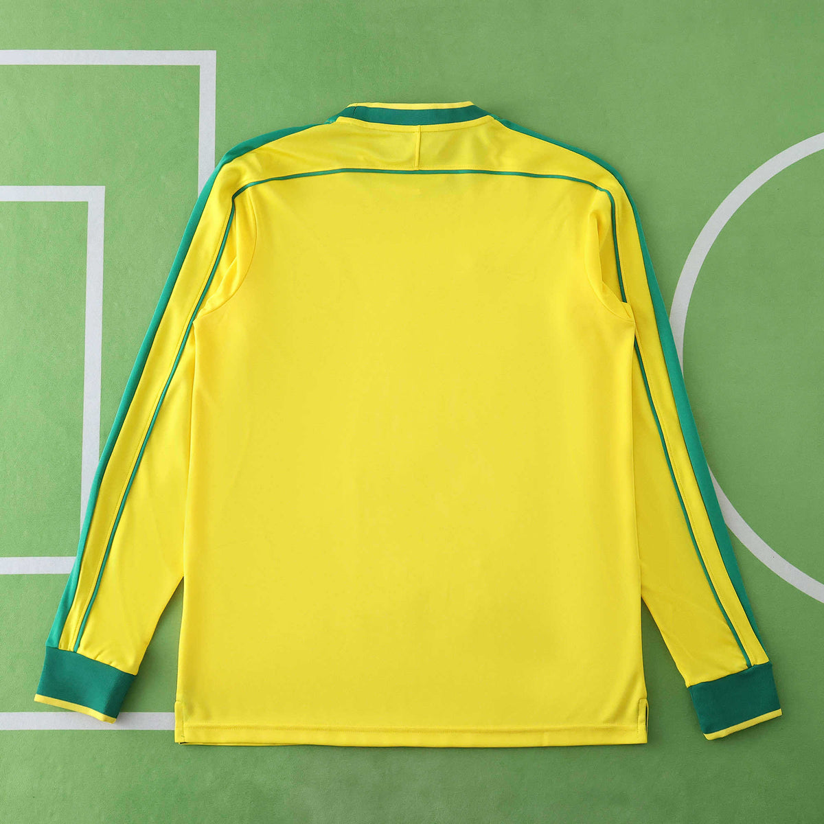 1998 Brazil Retro Home Jersey (Long Sleeved)
