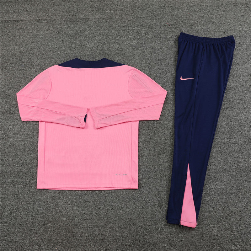 24/25 Atletico Madrid Pink And Blue 1/4 Zip Tracksuit