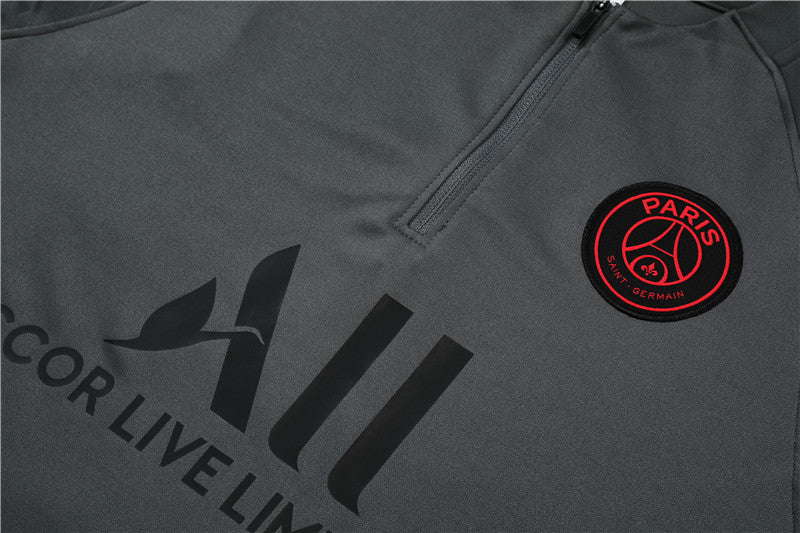 21/22 PSG Dark Grey 1/4 Zip Training Tracksuit