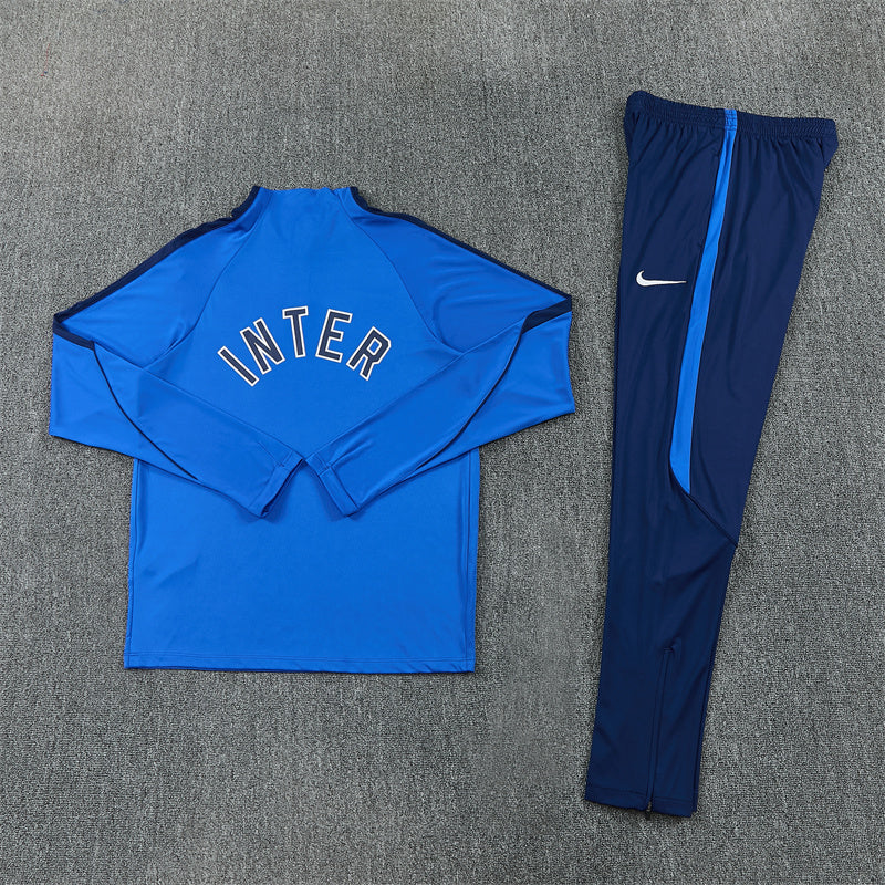 Inter Milan Blue 1/4 Zip Tracksuit