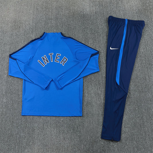 Inter Milan Blue 1/4 Zip Tracksuit